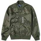 Comme Des Garçons Homme Men's Nylon Twill 3 Layer Bomber Jacket in Khaki