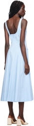 Staud Blue Wells Midi Dress