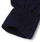 A.P.C. - Merino Wool and Cashmere-Blend Gloves - Blue