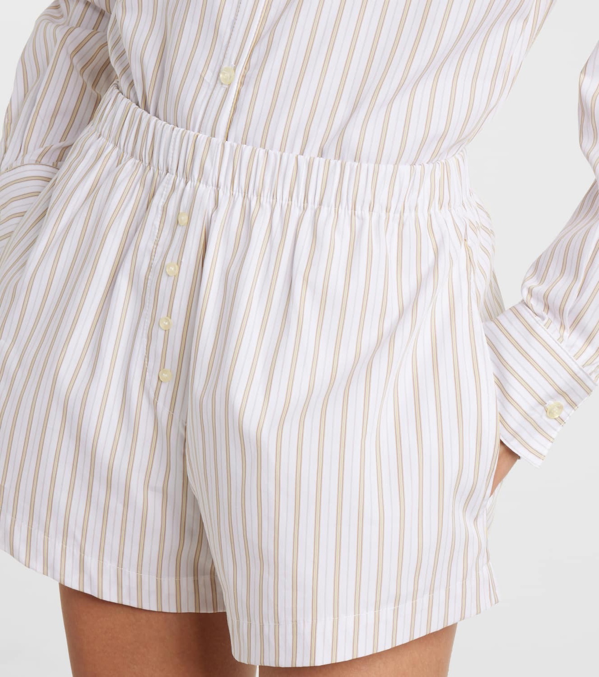 Leset Yoshi striped cotton-blend twill boxers