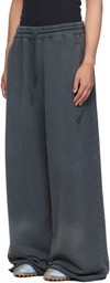 LU'U DAN Gray Raw-Cut Bontan Sweatpants