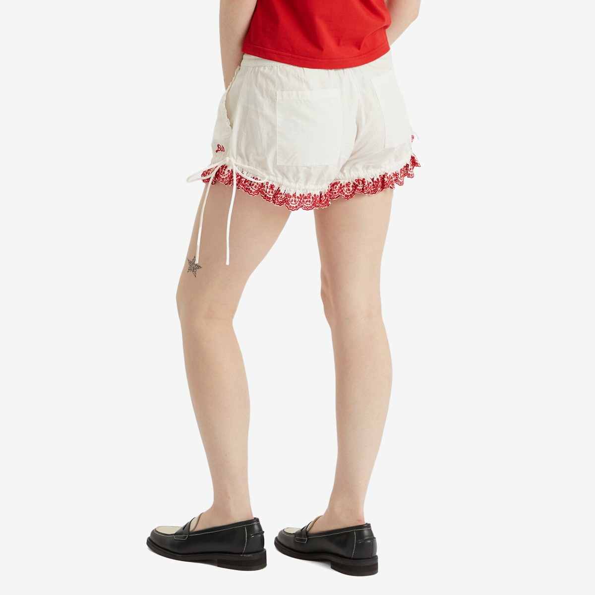 Damson Madder Women's Jenna Bloomer Shorts in White
