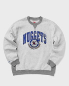 Mitchell & Ness Nba Premium Fleece Crew Vintage Logo Denver Nuggets Grey - Mens - Sweatshirts/Team Sweats