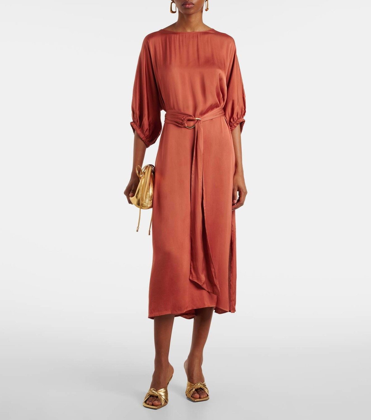 Velvet Laurel satin midi dress Velvet