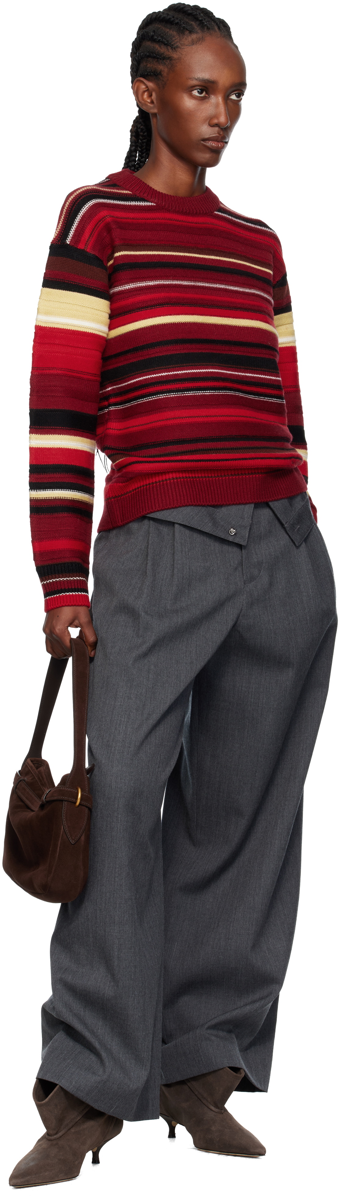 JW Anderson Red Multi Stripe Sweater