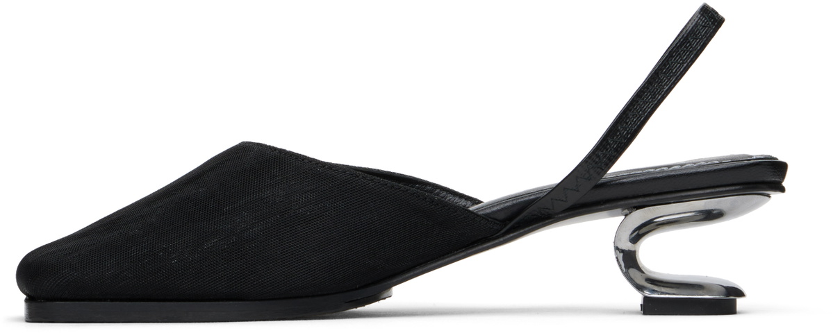 Nicole Saldaña Black Syd Mesh Heels