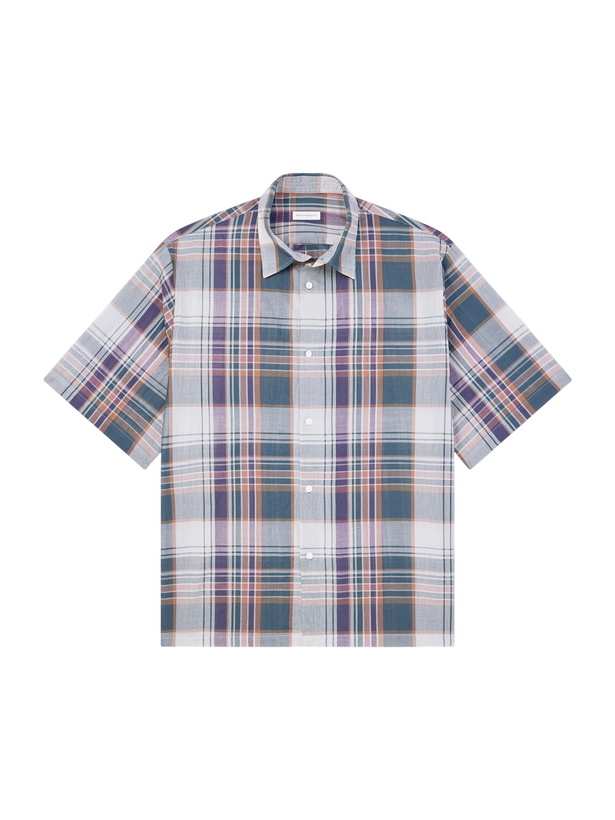 Photo: Kaptain Sunshine - Checked Cotton-Gauze Shirt - Green