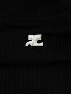 COURREGES - Knit Viscose Blend Logo Top