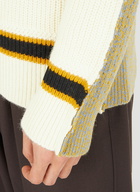 Contrast Knit Sweater in Cream
