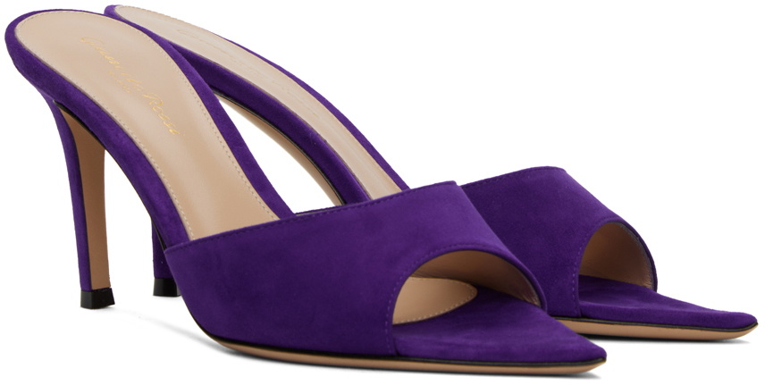 Gianvito Rossi Purple Elle 85 Mules