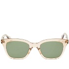 Garrett Leight x Clare Vivier Nouvelle Sun Sunglasses in Brew/Semi/Flat Green
