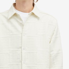 Percival Men's Ladder Pearce Overshirt in Ecru