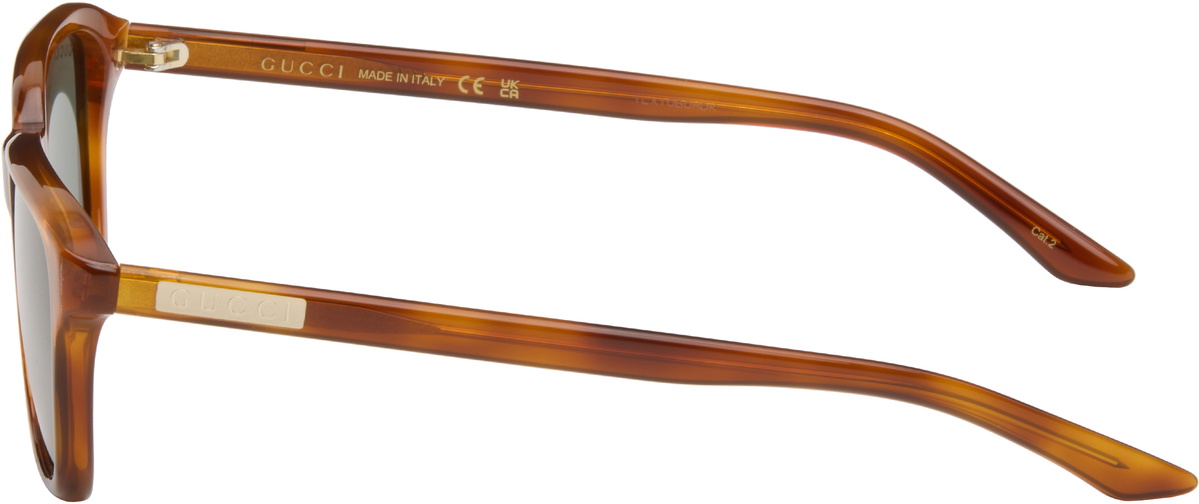 Gucci Orange Institutional Logo Sunglasses