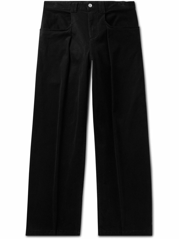 Photo: Isabel Marant - Sippoly Wide-Leg Stretch-Cotton Trousers - Black