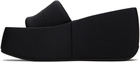 Alexander Wang Black Taji Platform Slides