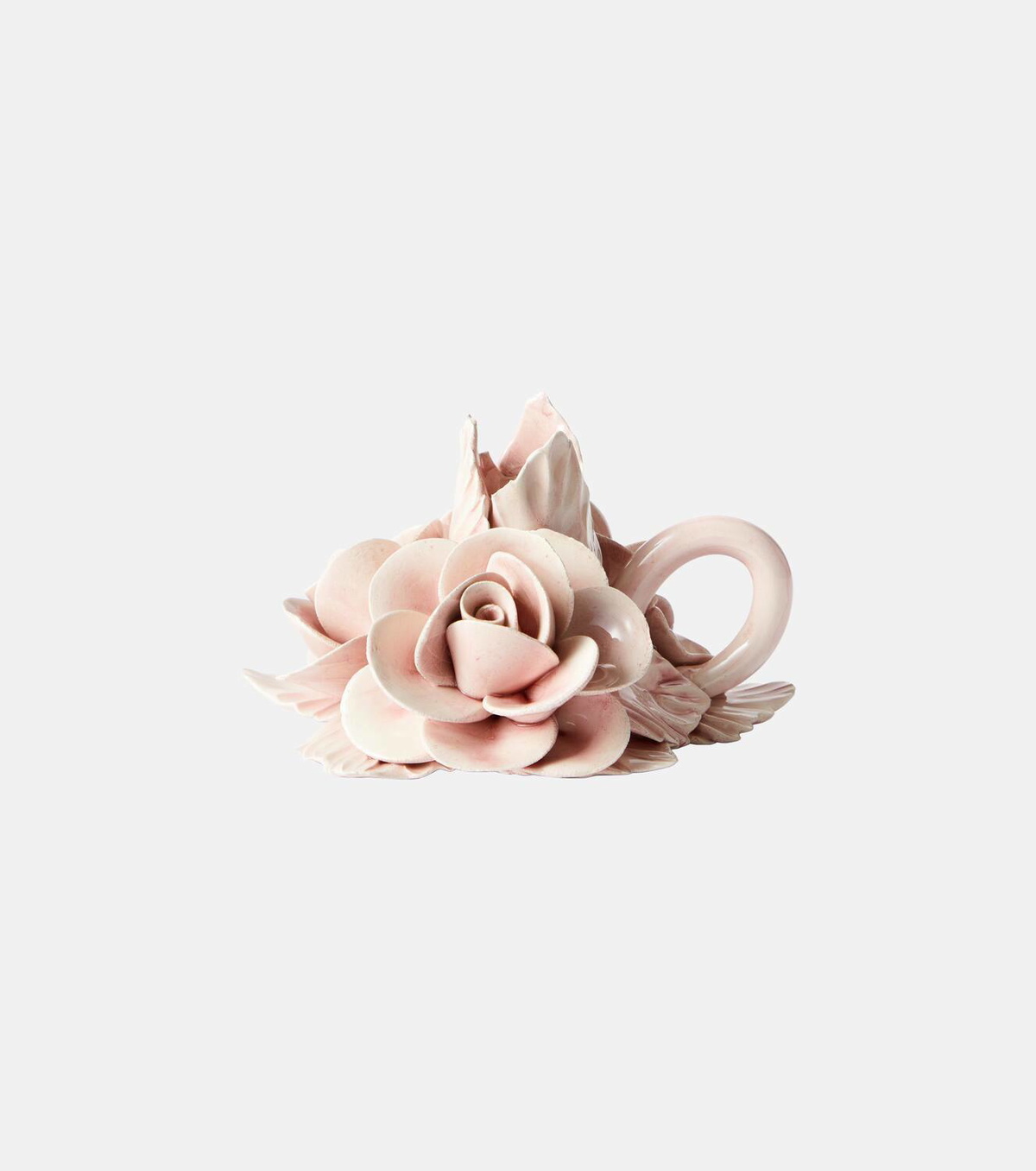 Bitossi Set of 2 floral ceramic candleholders