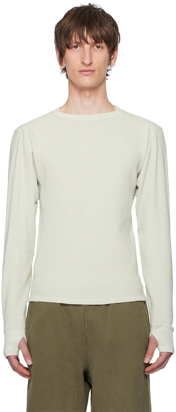 Photo: Entire Studios Beige Thermal Long Sleeve T-Shirt