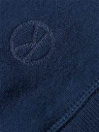 Kingsman - Logo-Embroidered Cotton and Cashmere-Blend Jersey Sweatshirt - Blue