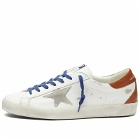 Golden Goose Men's Super-Star Leather Sneakers in White/Ice/Brown