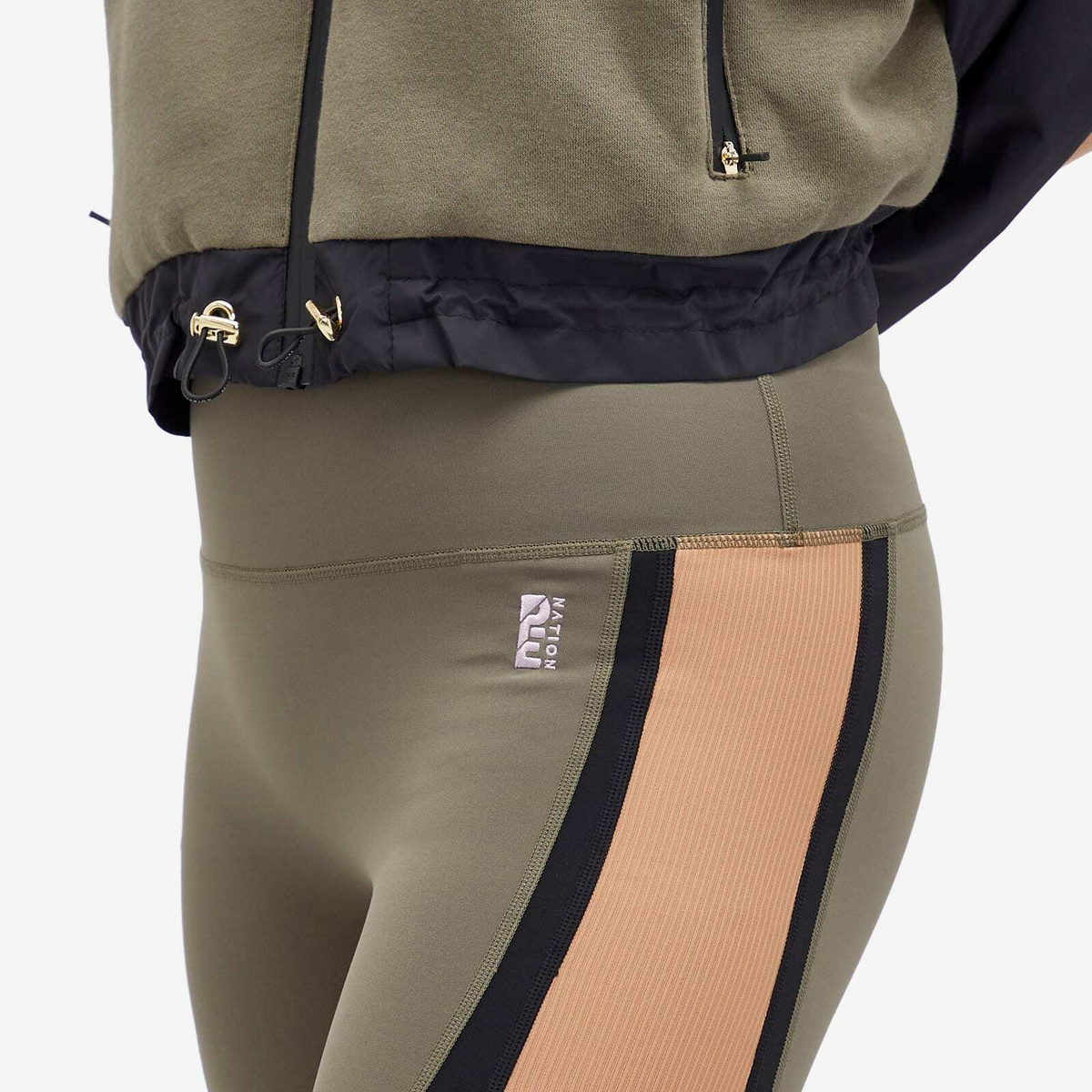 P.E Nation Women's Headling Biker Shorts in Khaki