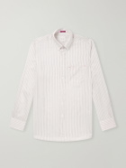 Paul Smith - Button-Down Collar Striped Lyocell and Silk-Blend Twill Shirt - Neutrals