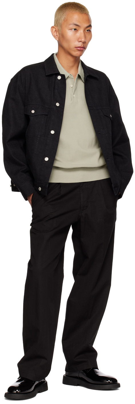 POTTERY Black Pleated Trousers