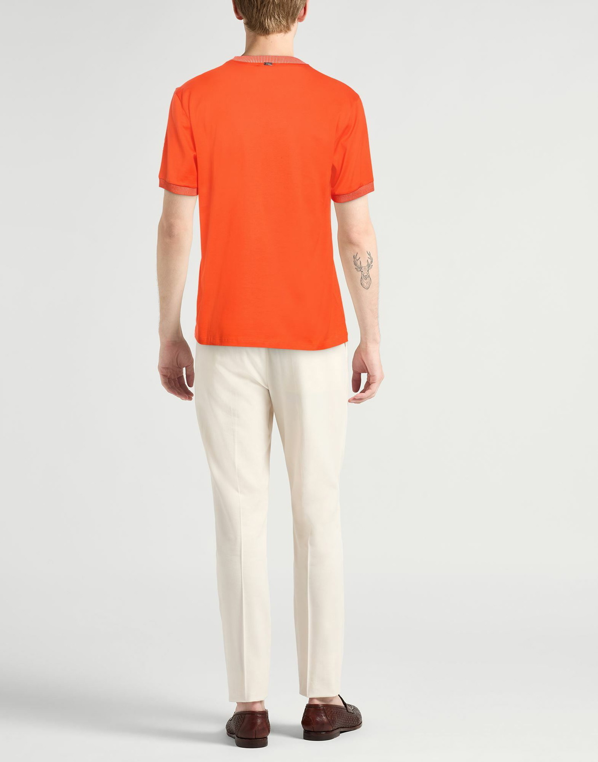 Herno Mens T-shirt in Orange