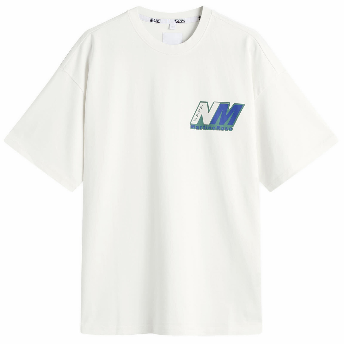 Napapijri Men's x Martine Rose Logo T-Shirt in White Whisper