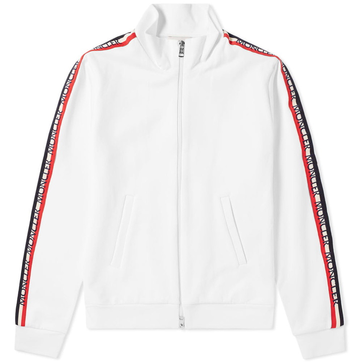 Photo: Moncler Taped Sleeve Zip Track Top White