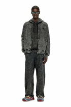 Diesel Zip-up sweatshirt with sleeve bands - Sweaters - Man -