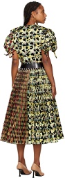 Chopova Lowena Yellow Octo Carabiner Midi Dress