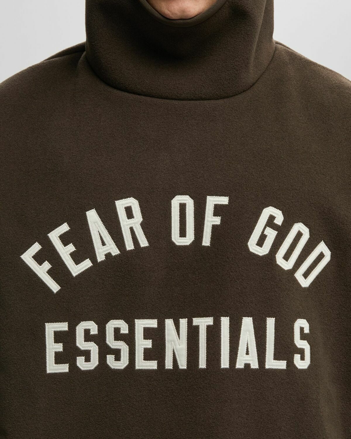 Fear of God Essentials BRUSHED HOODIE Brown Mens Hoody