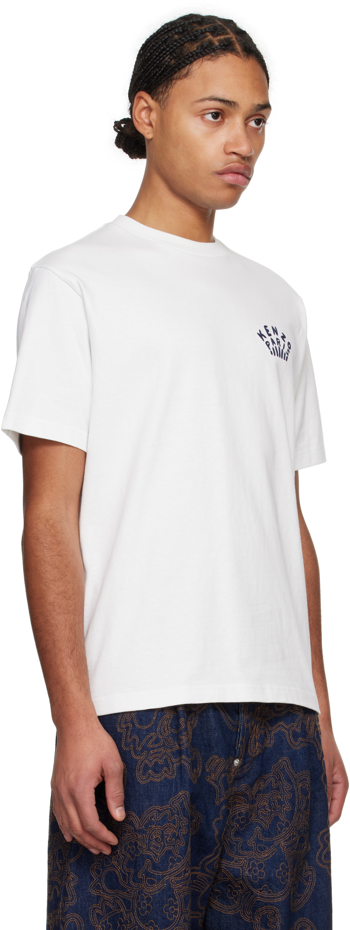 Kenzo White Kenzo Paris Dragonfly Embroidered Classic T-shirt Kenzo
