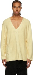 Winnie New York Off-White Cable V-Neck Sweater