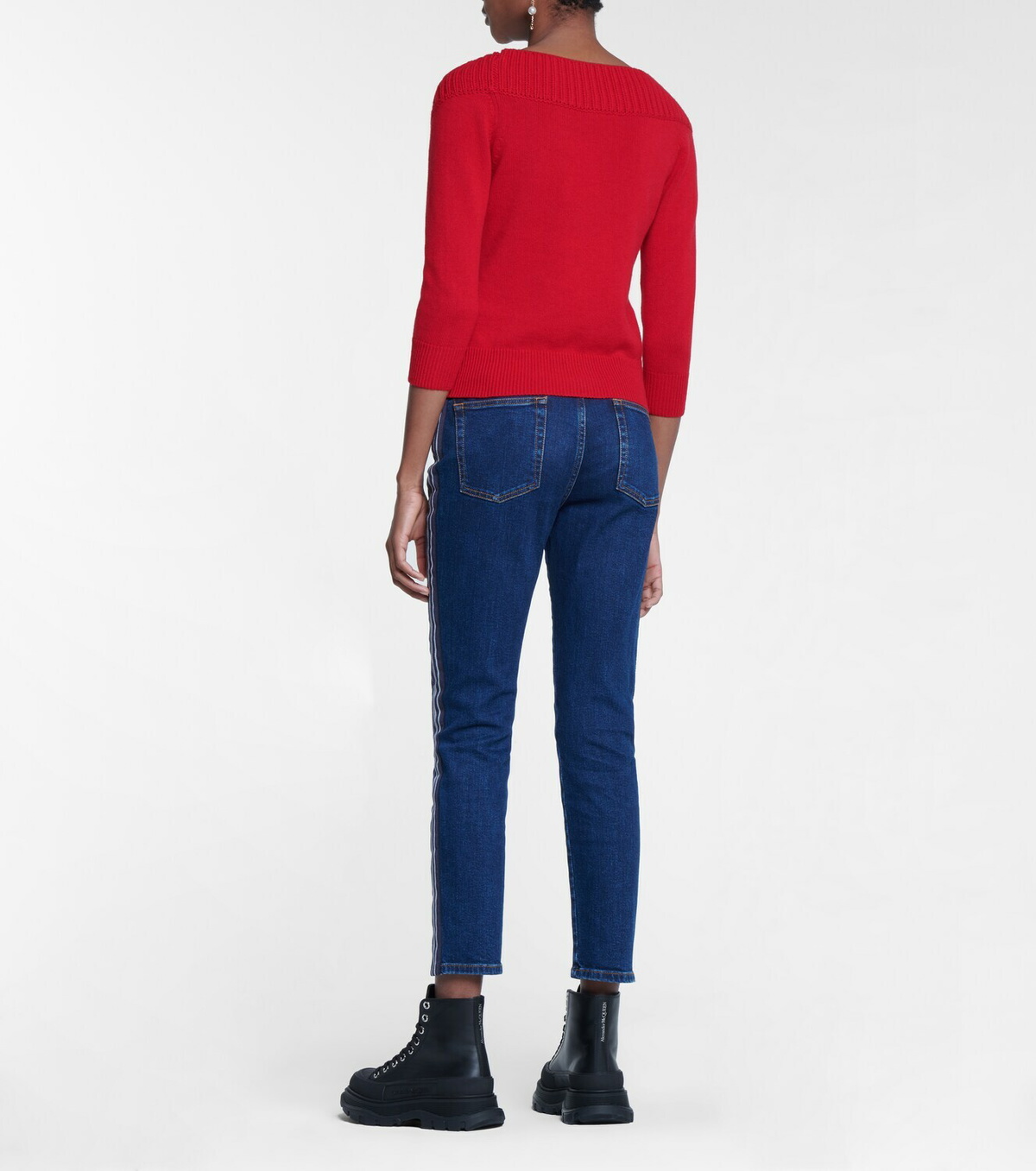 Alexander McQueen Off-shoulder cashmere cardigan