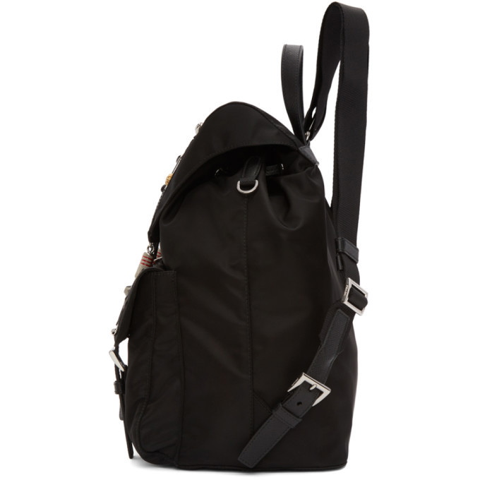Prada Medium Backpack Black Nylon & Leather Trim - Etsy India