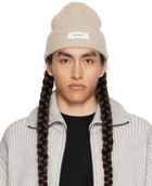 LISA YANG Beige Ribbed Beanie