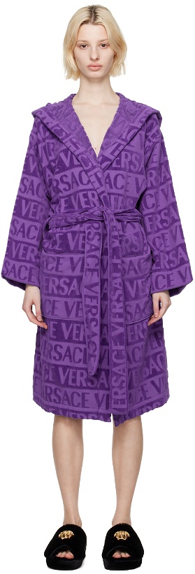 Photo: Versace Underwear Purple Hooded Robe