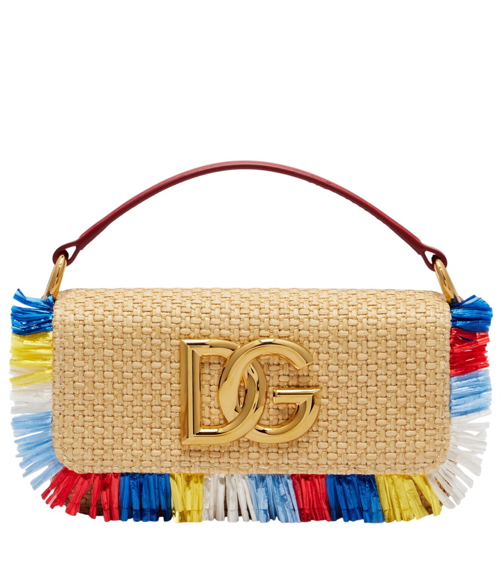 Photo: Dolce&Gabbana 3.5 Small raffia-effect crossbody bag