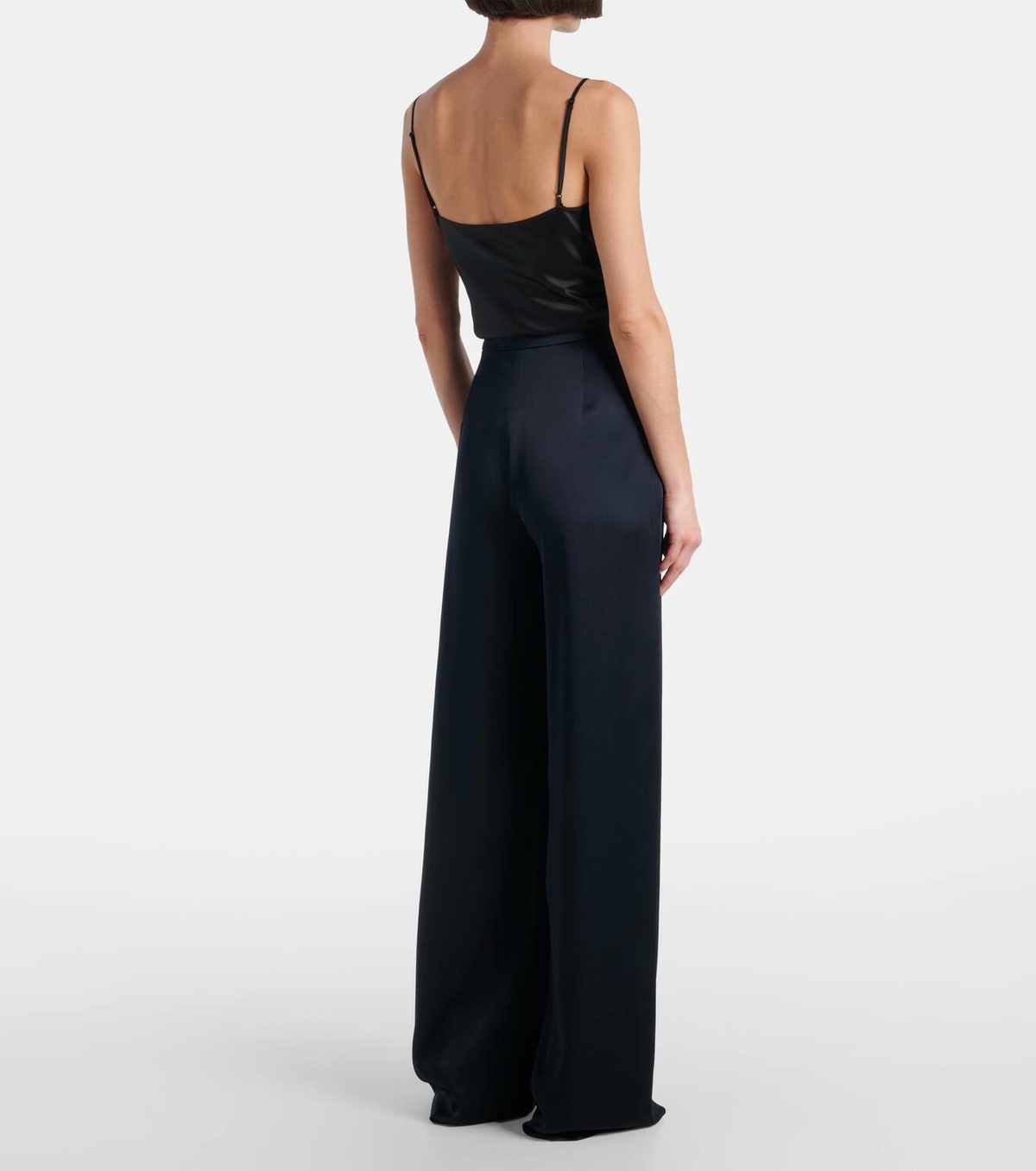 VIP【送料関税込】MAX MARA SATIN WIDE-LEG SILK TROUSERS Avio high-rise silk satin wide-leg pants in purple - Max
