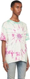 AMIRI Purple & Green Tie-Dye Core Logo T-Shirt