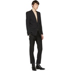 Givenchy Black Collarless Tuxedo Blazer