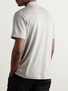 Peter Millar - Harris Herringbone Stretch-Cotton and Modal-Blend Polo Shirt - Gray