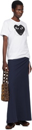 COMME des GARÇONS PLAY White Stud Print Black Heart T-shirt