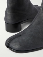 Maison Margiela - Tabi Split-Toe Textured-Leather Boots - Black