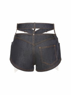 AREA - Butterfly Raw Cotton Denim Hot Pants