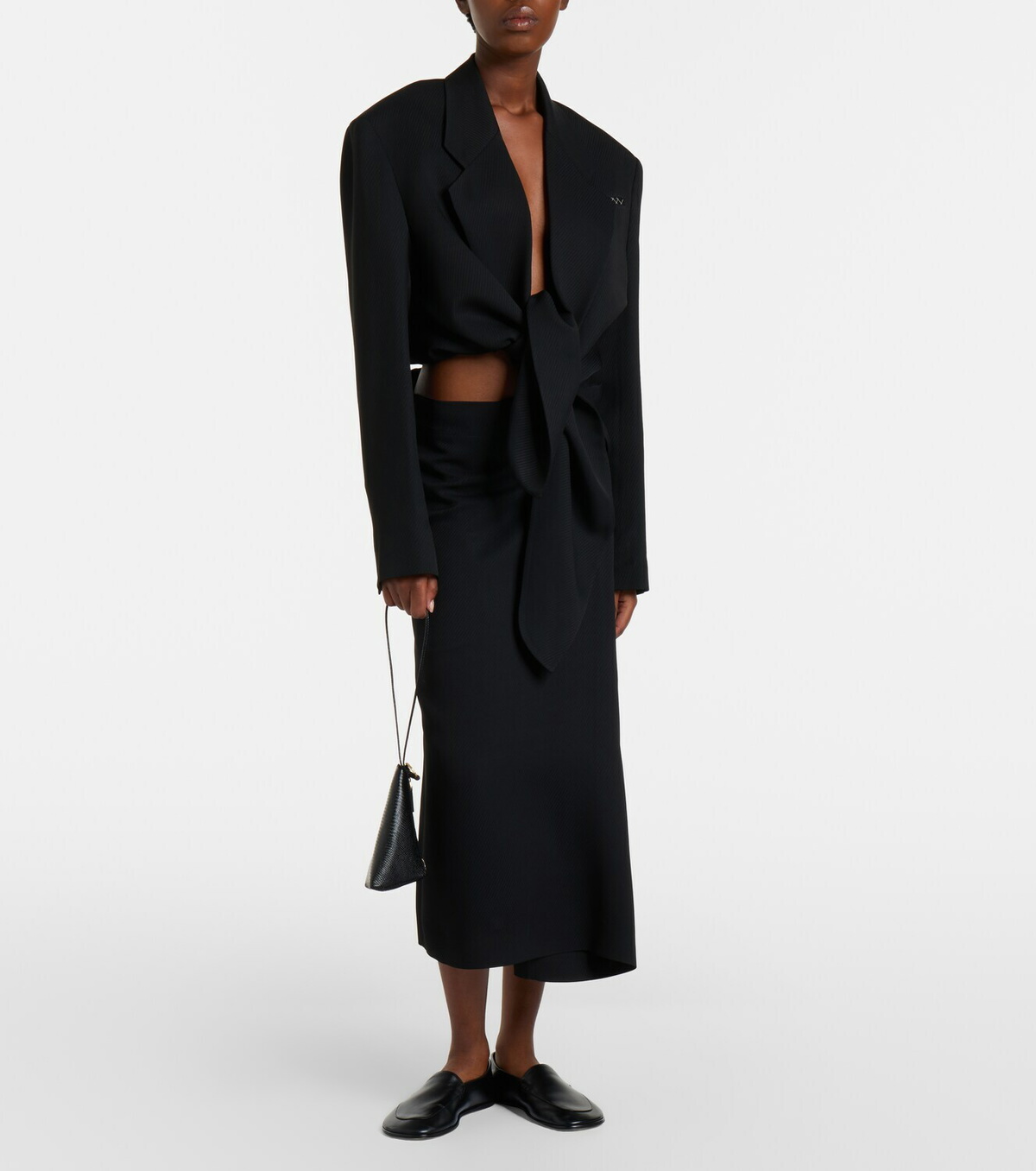 Calvin Klein Collection Petunia striped cropped jacket