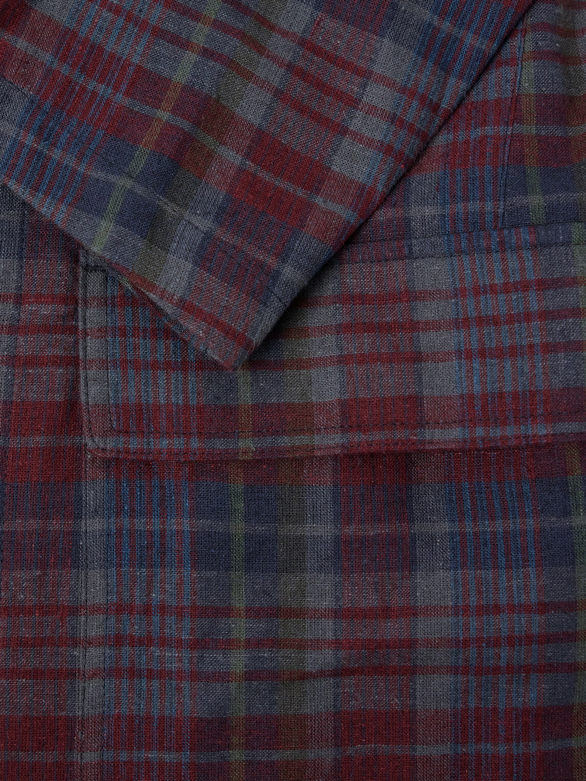 Drake's - Madras Games Checked Linen-Blend Blazer - Blue