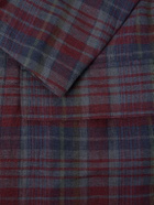 Drake's - Madras Games Checked Linen-Blend Blazer - Blue