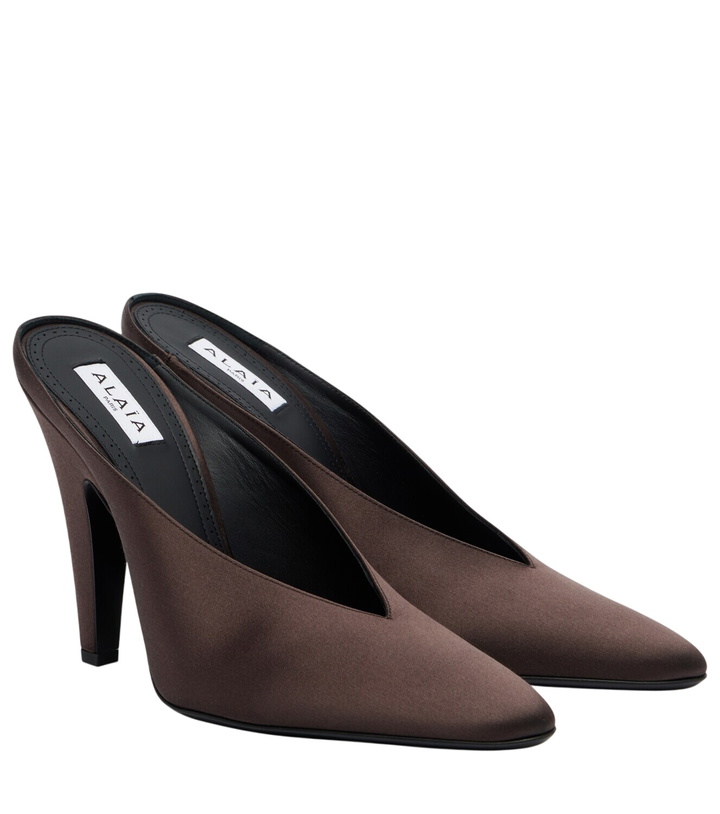 Photo: Alaïa Cone satin mules